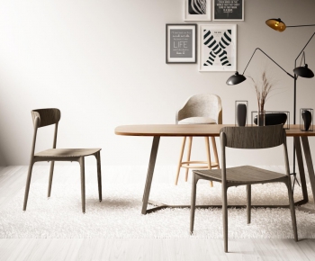 Modern Nordic Style Dining Table And Chairs-ID:881850439