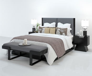 Modern Double Bed-ID:293735631
