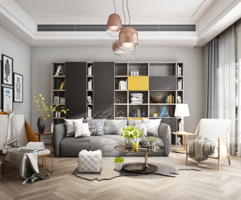 Modern A Living Room-ID:731366787