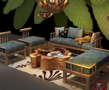 Southeast Asian Style Sofa Combination-ID:206594344