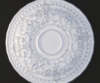 European Style Plaster Carved Top Plate-ID:168452876