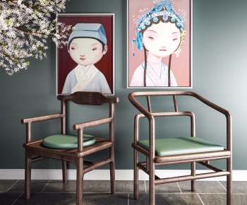 New Chinese Style Single Chair-ID:537482748