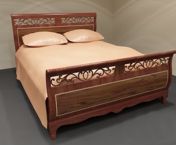 European Style Double Bed-ID:550549297