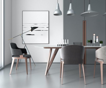 Modern Nordic Style Dining Table And Chairs-ID:579120669