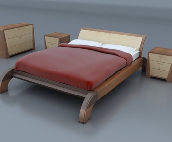 Modern Double Bed-ID:574262245