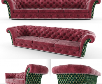 European Style Three-seat Sofa-ID:446662216