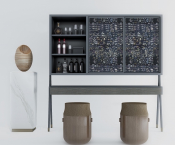 Industrial Style Wine Cabinet-ID:829189983