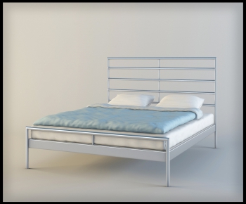 Modern Double Bed-ID:395824812