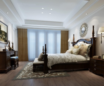 American Style European Style Bedroom-ID:852172415