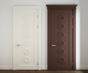 Simple European Style Solid Wood Door-ID:607426926