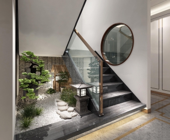 New Chinese Style Stairwell-ID:455927673