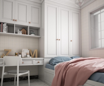 Simple European Style Bedroom-ID:356853471