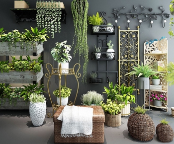 Modern Potted Green Plant-ID:902809767