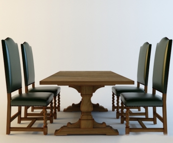 American Style Dining Table And Chairs-ID:948712663