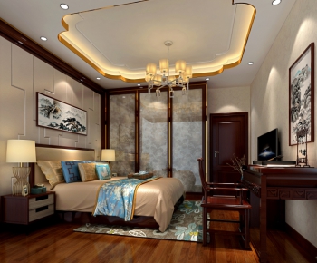 New Chinese Style Bedroom-ID:280264679