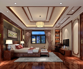 Chinese Style Bedroom-ID:674997569