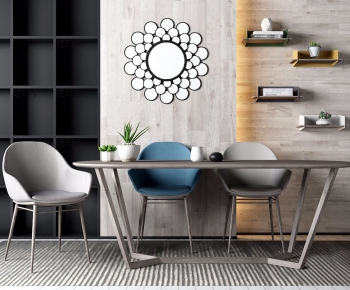 Modern Nordic Style Dining Table And Chairs-ID:734193188