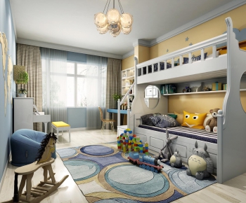 Simple European Style Children's Room-ID:458404764