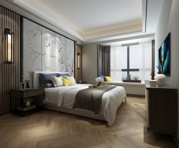 New Chinese Style Bedroom-ID:819894373