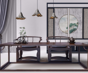 New Chinese Style Tea Tables And Chairs-ID:796417511