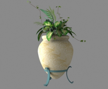 Modern Potted Green Plant-ID:454306989