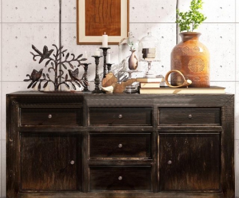 Country Style Retro Style Side Cabinet/Entrance Cabinet-ID:375793492