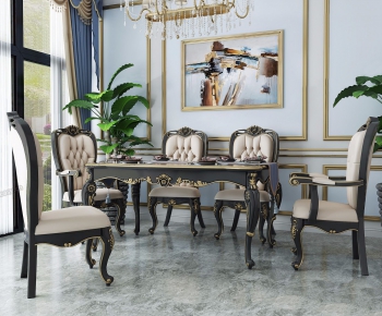 European Style Dining Table And Chairs-ID:664888248