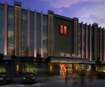 Modern New Chinese Style Facade Element-ID:236224262