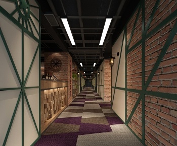 工业风走廊过道-id:90908