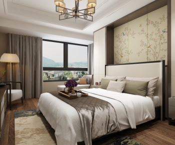 New Chinese Style Bedroom-ID:252734754