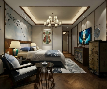 New Chinese Style Bedroom-ID:715737971