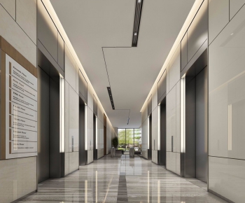 Modern Corridor/elevator Hall-ID:863811759