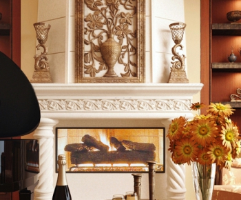 European Style Fireplace-ID:410999696