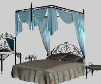 European Style Double Bed-ID:372249743