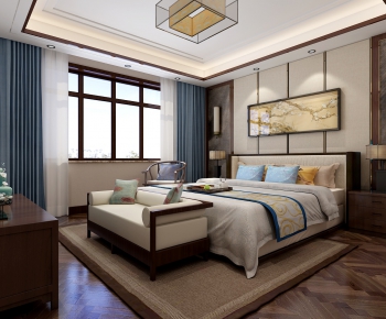 New Chinese Style Bedroom-ID:341201555