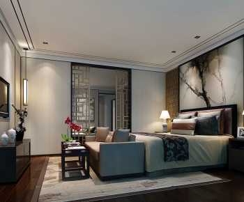 New Chinese Style Bedroom-ID:400083876