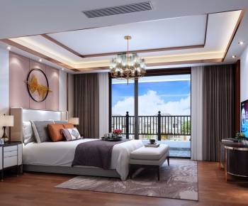 New Chinese Style Bedroom-ID:793180613
