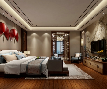 New Chinese Style Bedroom-ID:731304299