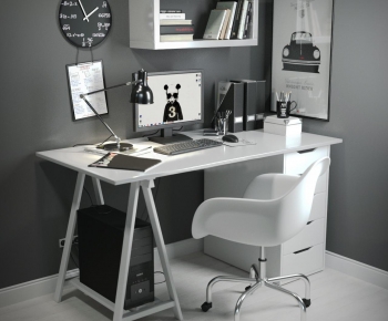 Nordic Style Computer Desk And Chair-ID:905777674