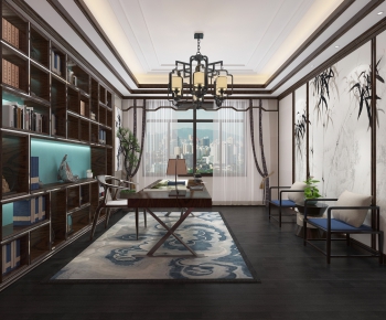 New Chinese Style Study Space-ID:904594144