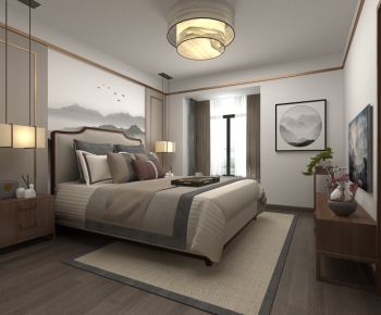 New Chinese Style Bedroom-ID:180731927