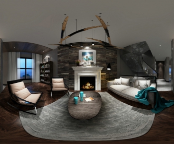 Modern A Living Room-ID:155936353