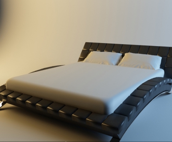 Modern Double Bed-ID:645129351