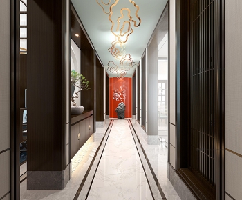 New Chinese Style Corridor Elevator Hall-ID:405249267