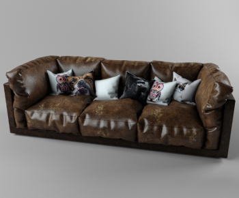 European Style Three-seat Sofa-ID:504802928