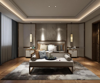 New Chinese Style Bedroom-ID:913843661