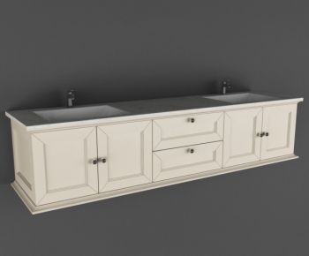 European Style Bathroom Cabinet-ID:353477479