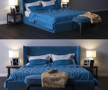 Modern Double Bed-ID:189590754