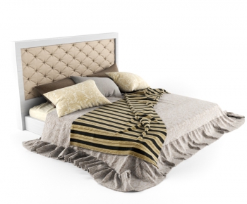 Simple European Style Double Bed-ID:472301639