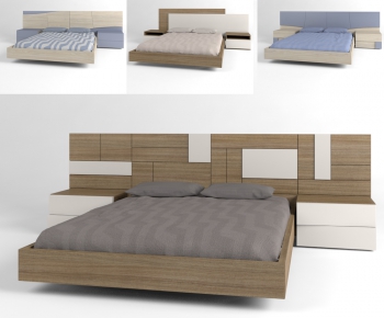 Modern Double Bed-ID:393071871